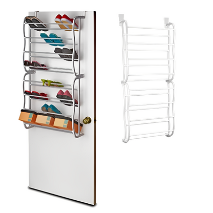 Zapatero 2 Niveles Colgante Para Puerta 24 Pares Resistente
