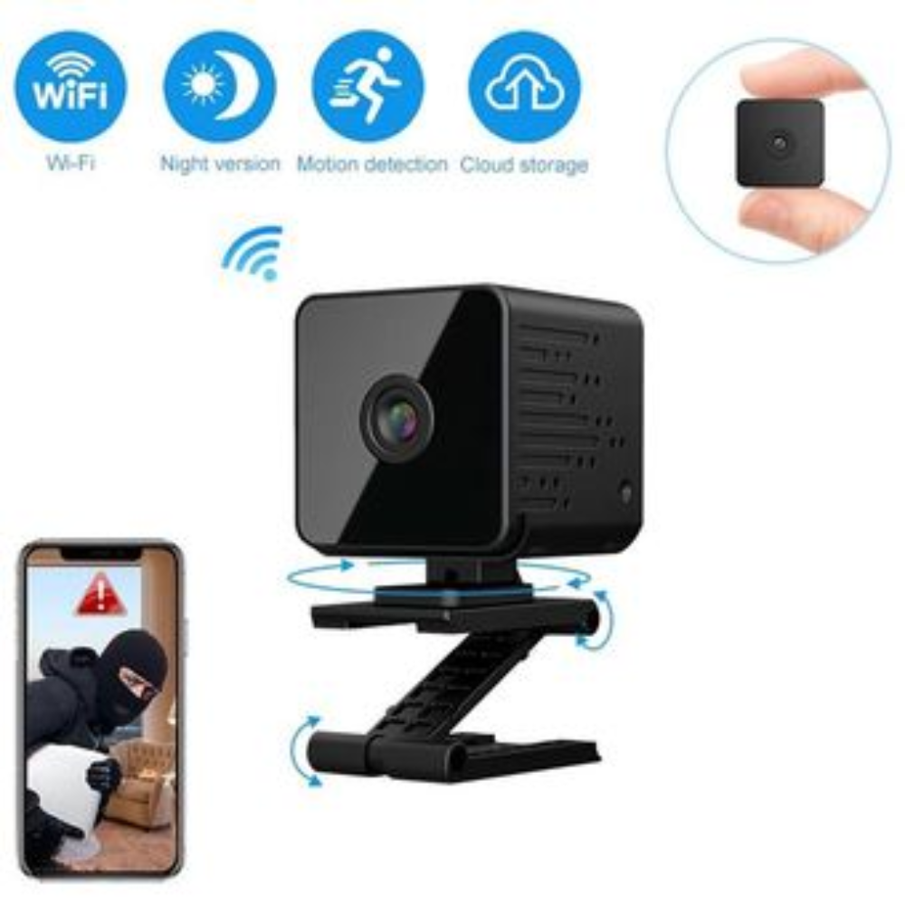 Cámara Mini Espía Wifi Alexa Google Home Visión Nocturna Vq9