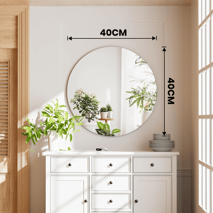 Espejo De Pared Redondo Irrompible 80cm Diametro Decorativo