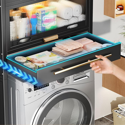 Mueble Organizador Baño Estante Metalico Moderno Premium Negro