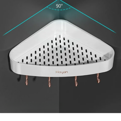 🛁Estante De Esquina Triangular Organizador De Baño Con Gancho🧼