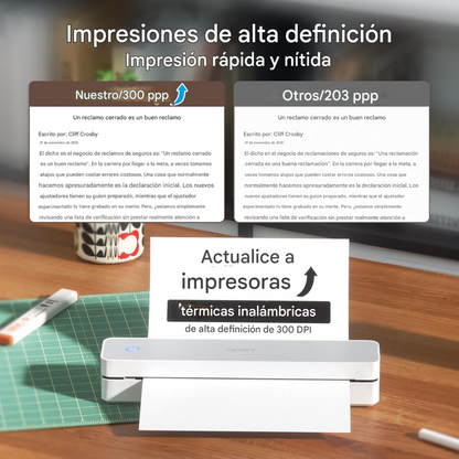 Impresora Termica Portatil A4 Hprt Mt610 + Paquete100 Hojas