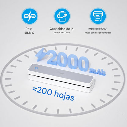 Impresora Termica Portatil A4 Hprt Mt610 + Paquete100 Hojas
