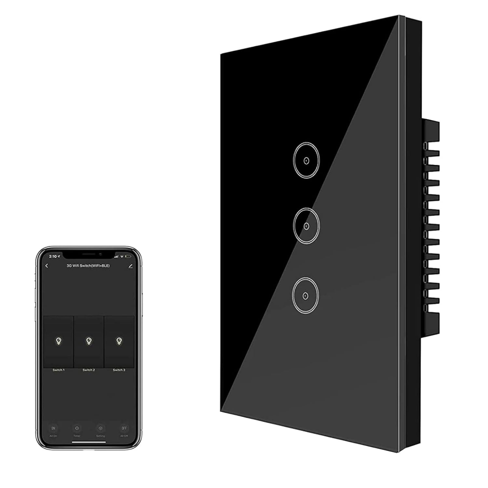 Interruptor Triple Wifi Inteligente Alexa Google Home Wifi