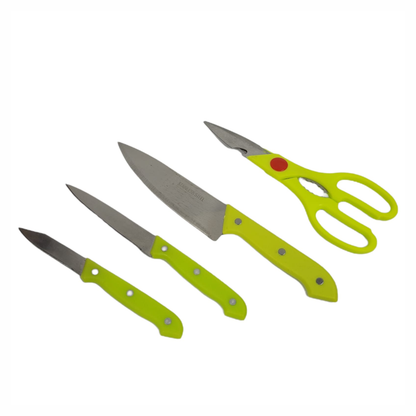 Juego De Cuchillos X5 Piezas Tijeras Tabla Picar Cocina