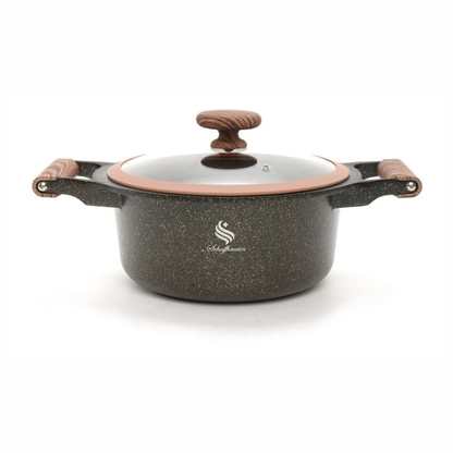 Batería Ollas En Granito 8 Piezas Schaffhausen Black Gold