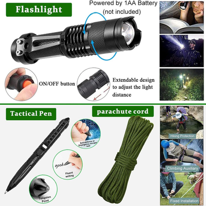 🏕️🛠️Kit De Supervivencia Sos Caja Herramientas Multiusos Camping🌲