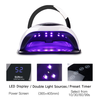 Lampara Secadora Uñas 120w Profesional Pantalla Temporizado