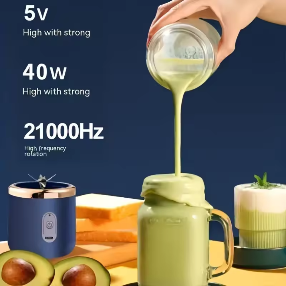 Licuadora Portátil Recargable Potente 20w 6 Cuchillas 310ml