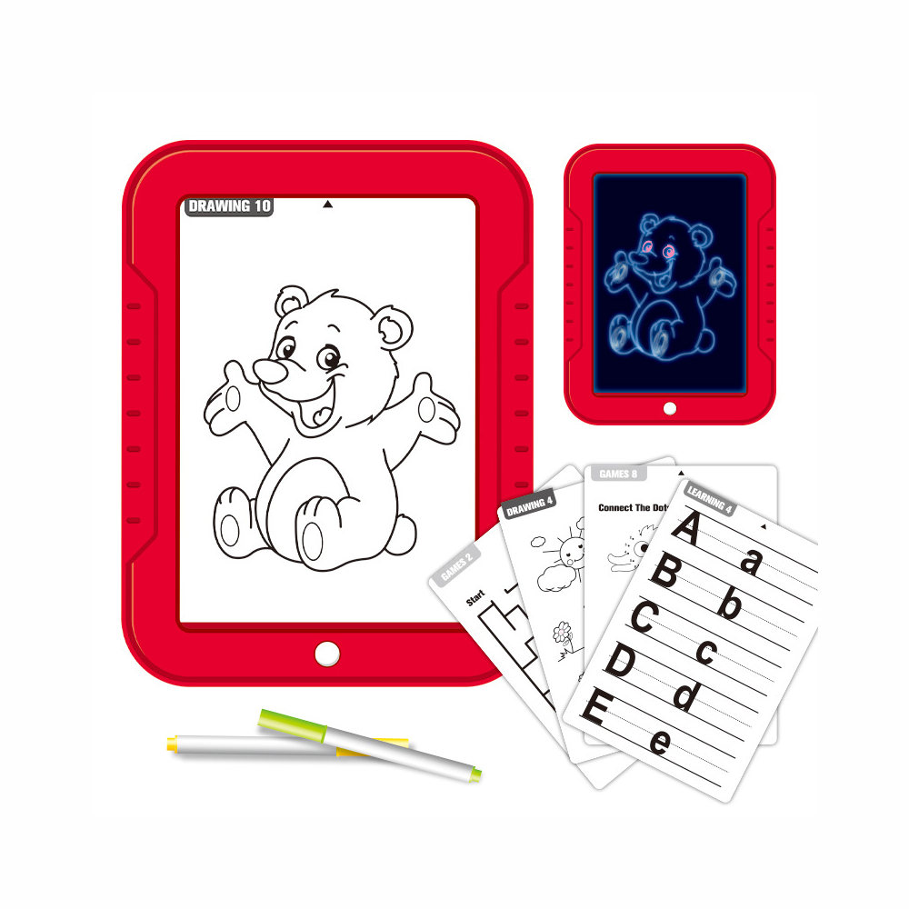 Tableta De Dibujo Con Luz Led Magic Pad 6 Marcadores