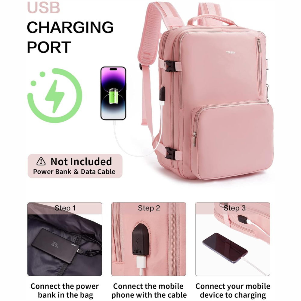 Maleta De Mano Amazon Para Cabina Viajera + Organizador 6pcs
