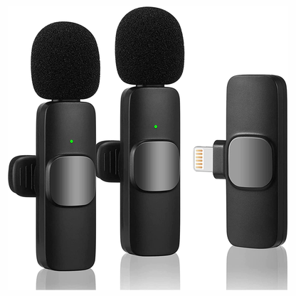 Micrófono Inalámbrico 2 En 1 De Solapa Para iPhone O iPad