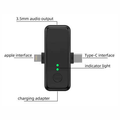 Micrófono De Solapa Inalámbrico Doble Para iPhone Y Android
