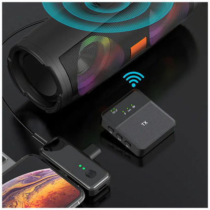 Micrófono De Solapa Inalámbrico Doble Para iPhone Y Android