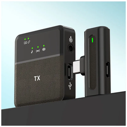 Micrófono De Solapa Inalámbrico Doble Para Celular Tipo C