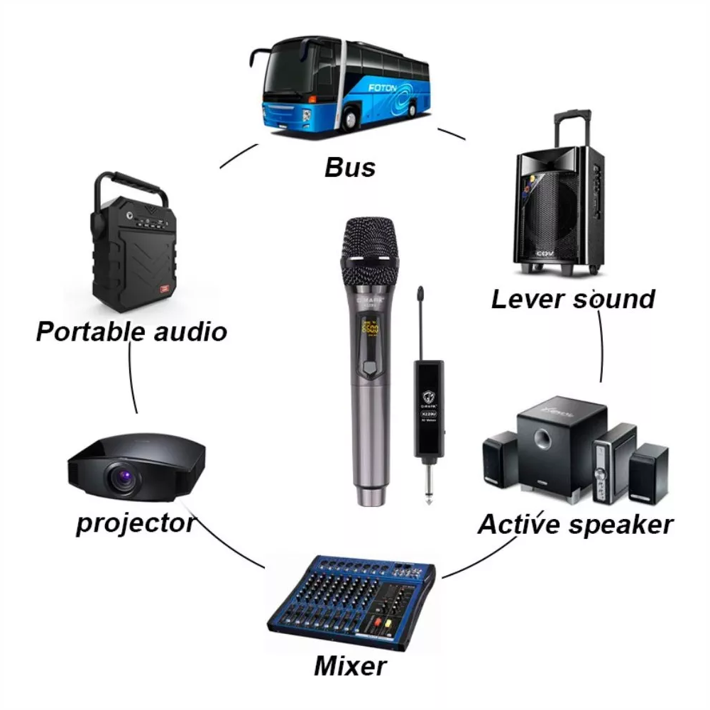 Microfono Inalambrico Profesional Dx-u801 Con Receptor Uhf