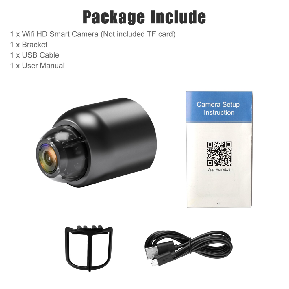Mini Cámara De Seguridad Espía Full Hd 1080 Sensor De Movimiento