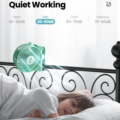 🌬️Mini Ventilador Abanico De Pinza Recargable Usb 3 Velocidad🧊✨