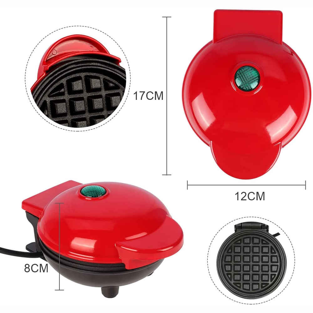 Mini Waflera Eléctrica Antiadherente Waffles Clásico 350w