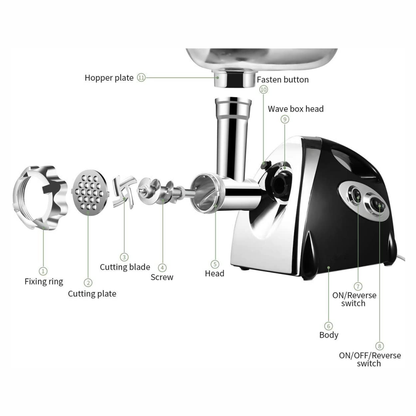 Molino Eléctrico Picador De Carne Swisshome 2800W