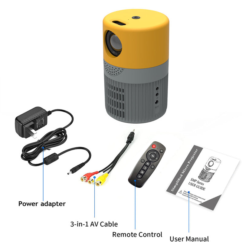 Mini Proyector Video Beam Cilindro 800 Lumens Multimedia