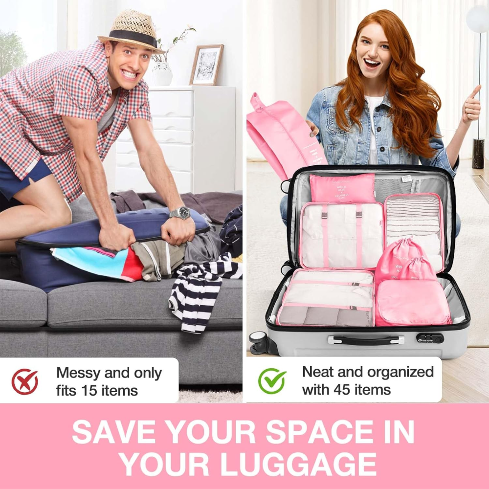 🧳✨Organizador De Ropa Para  Maleta De Viaje 7pcs🌍🚀