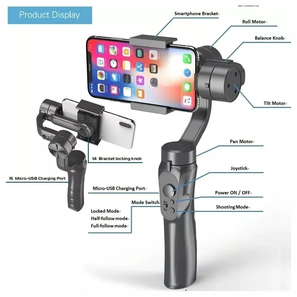 Gimbal Estabilizador De Video 3 Ejes Para Celular
