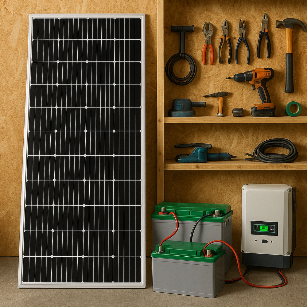 Panel Solar Monocristalino Kit Solar Casas Fincas 100w 18v