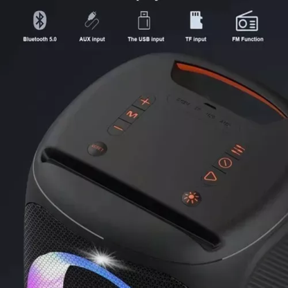 Parlante Bluetooth Portatl Hopstar Party 100 Microfono 50w