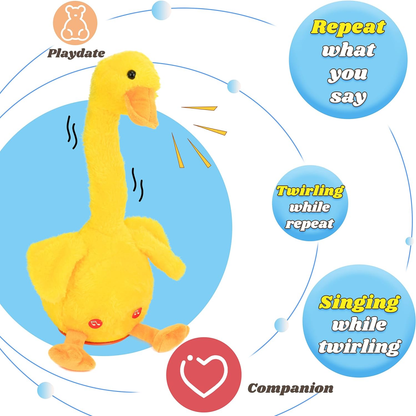 Pato Bailarín Recargable Repite Sonidos Incluye Sombrero