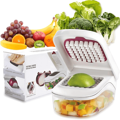 Picador Frutas Verduras Manual Cuchilla En Acero Inoxidable
