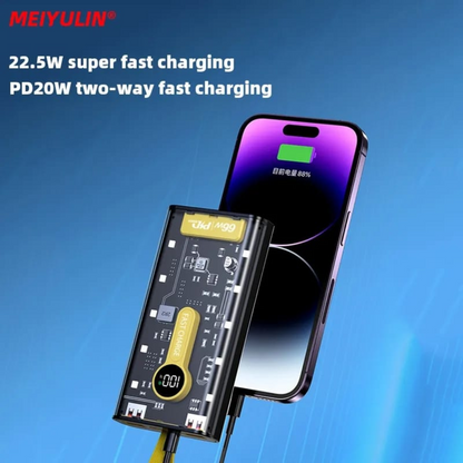 Power Bank 20000mah Multipuertos Tipo Lighting V8 Luces Led