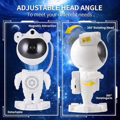 Astronauta Proyector De Luces Galaxia Bluetooth Y Parlante