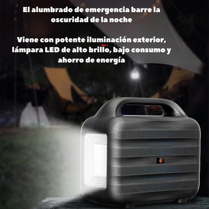 Parlante Bluetooth Solar Power Bank Micrófono Multifunción
