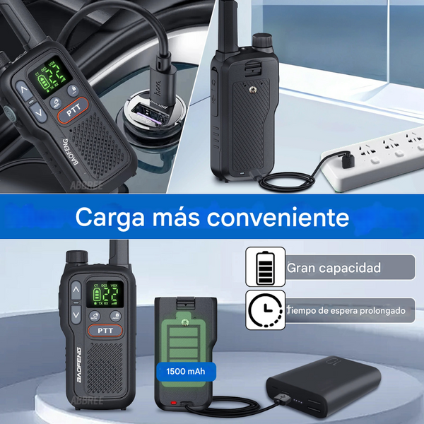 Radio Comunicacion Baoffeng Walkie Talkie Recargables Tipo C