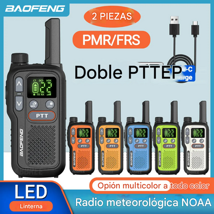 Radio Comunicacion Baoffeng Walkie Talkie Recargables Tipo C