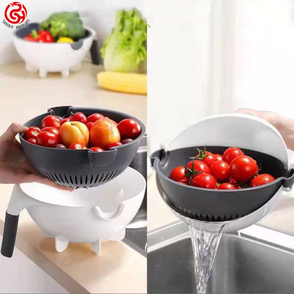 Rallador Multifuncional 9 En 1 Para Verduras Con Escurridor
