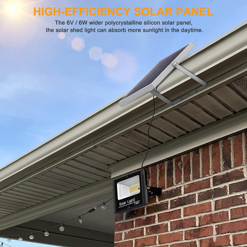 Lampara Reflector Solar 200w Con Sensor Control Remoto Gd757