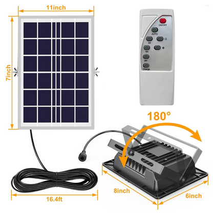 Lampara Reflector Solar 200w Con Sensor Control Remoto Gd757