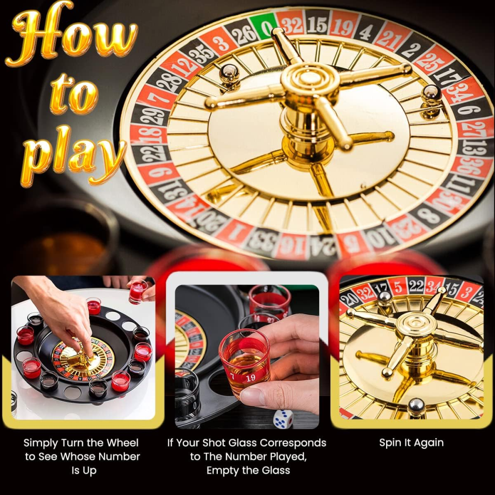 Ruleta Juego De Shots 16 Copas Glass Drinking