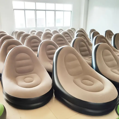 Sillón Inflable Sofá Portátil 2 En 1 Plegable Reposa Pies