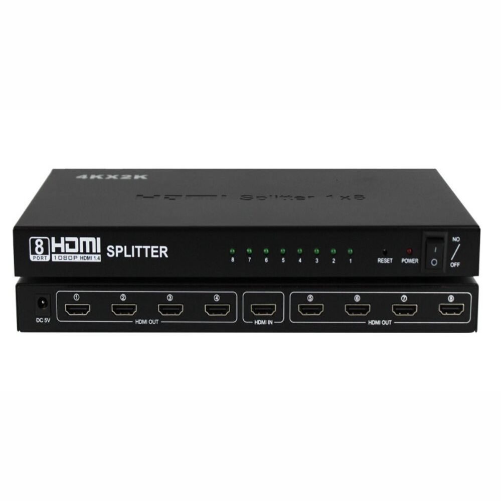 Divisor Spliter Hdmi 1 X 8 Alta Definición 1920x108p/3d /4k