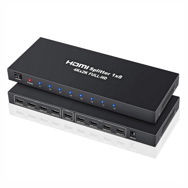 Divisor Spliter Hdmi 1 X 8 Alta Definición 1920x108p/3d /4k
