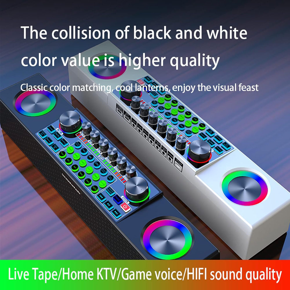 Altavoz Inalámbrico Karaoke Con Tarjeta De Sonido Microfono