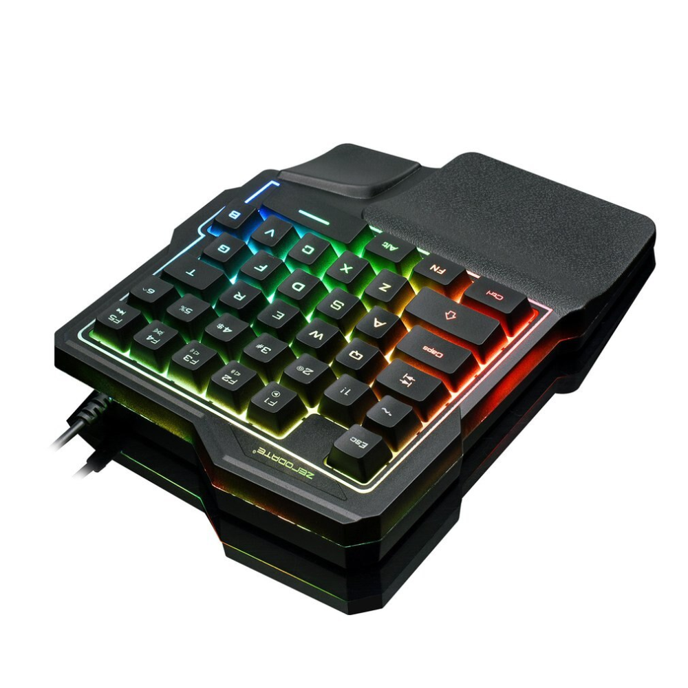 Teclado Gamer Una Mano 35 Teclas K7 Retroiluminado Membrana