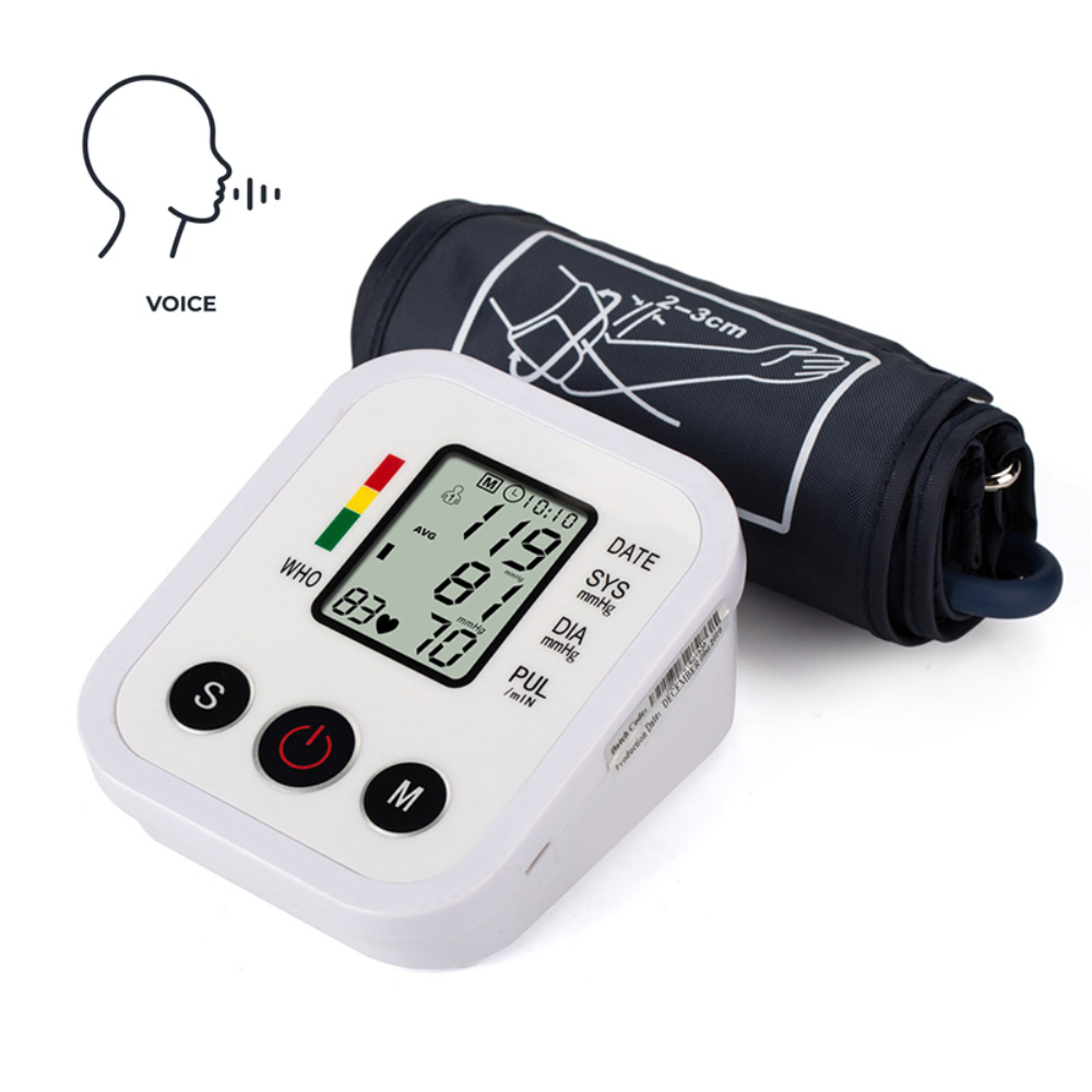 Tensiómetro Digital Brazo Presión Arter Función Voz + estuche