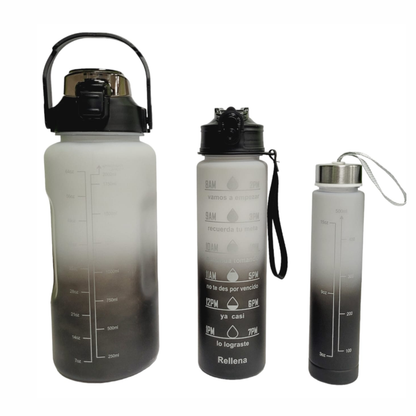 Termo Motivacional 3 En 1 Sticker 2 Litros 900ml 300ml