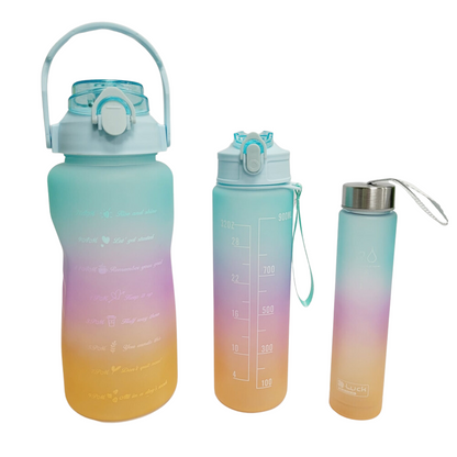Termo Motivacional 3 En 1 Sticker 2 Litros 900ml 300ml