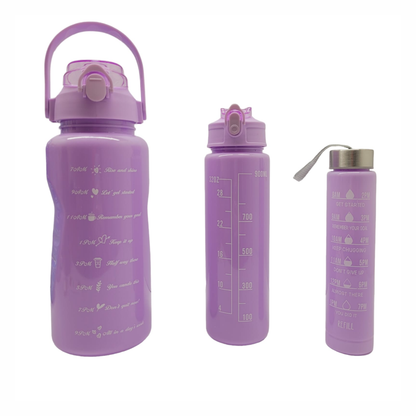Termo Motivacional 3 En 1 Sticker 2 Litros 900ml 300ml