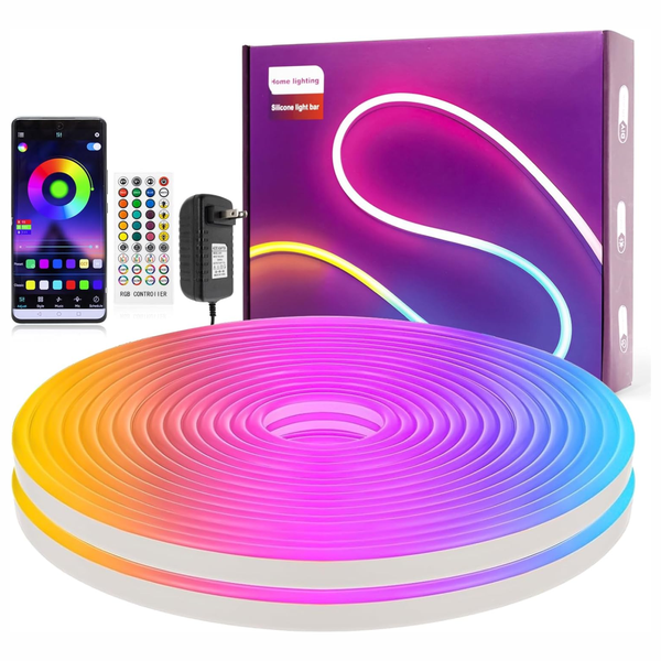 🌈💡Tira Luz Led Neon Rgb Manguera 7 Metros Micrófono Rítmica🎉🎶
